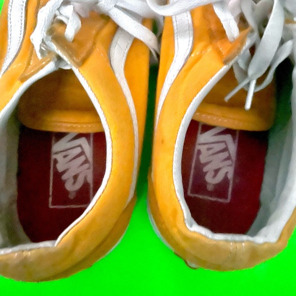 Suede and canvas yellow Vans women’s size 8 - Picture 5 of 6